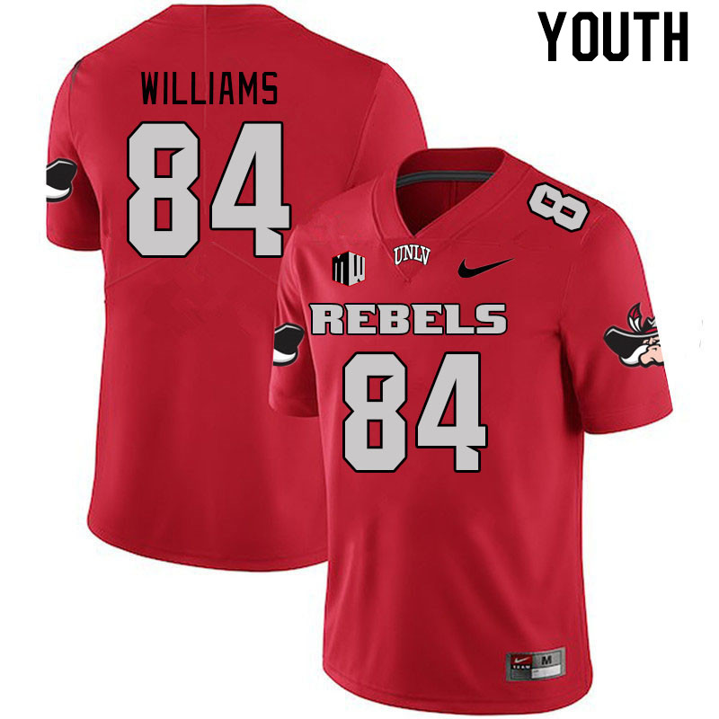 Youth #84 Charlie Williams UNLV Rebels 2023 College Football Jerseys Stitched-Scarlet